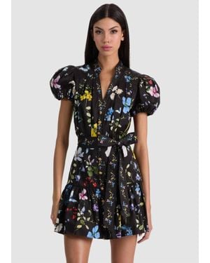 Alice + Olivia Cora Mini Shirt Dress - Black