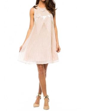 Parker Peony Embellished Sequin Mini Dress - Natural