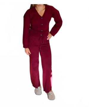 Chaser Brand Lilou Knit Jogger Pant - Red