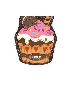 Chala Cupcake Coin Purse Key Chain - Pink