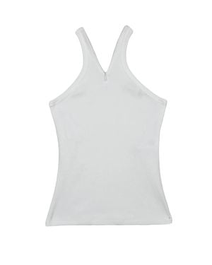Courreges Cotton-Blend Zipper Top - White