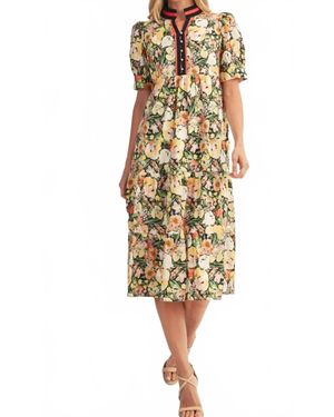 Jodifil Floral Print Dress - Yellow