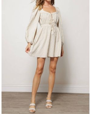 Line & Dot Marley Mini Dress - Natural