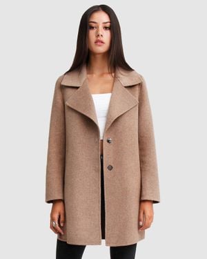 Belle & Bloom Ex-Boyfriend Wool Blend Oversized Jacket - Natural