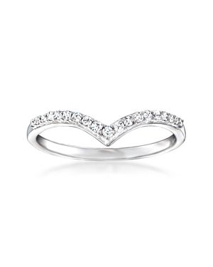 RS Pure By Ross-Simons Diamond Chevron Ring - White