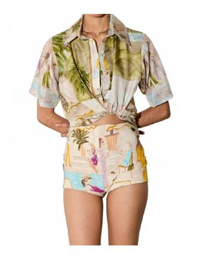 Isla & White Jeane Fitted Boy Shorts - Multicolor