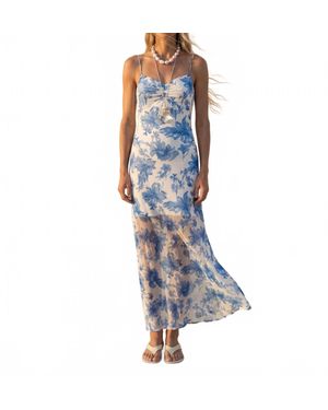 Amanda Maria Sabrina Mesh Dress - Blue