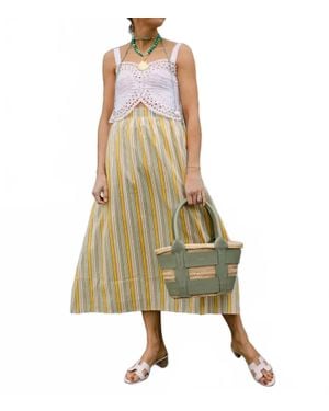 Duffield Lane Shelley Midi Skirt - Metallic