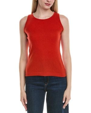 Sofiacashmere Wool & Cashmere-Blend Tank - Red