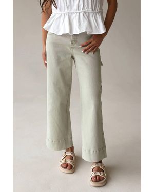 Risen Riviera High-Rise Wide-Leg Cropped Pant - Multicolor