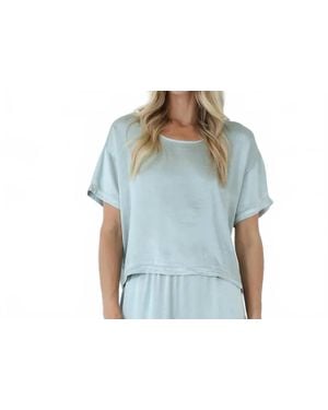 PJ Harlow Bertie Satin Tee - Blue