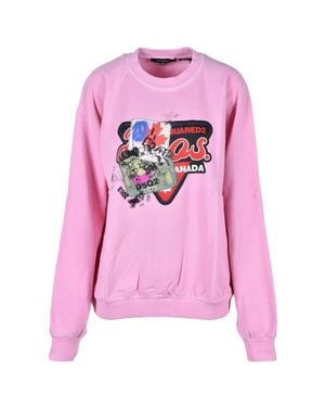 DSquared² Cotton Sweatshirt - Pink