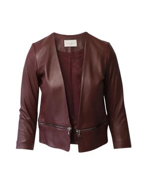 Sandro Zipper Trim Jacket - Brown