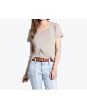 Thread & Supply Classic Scoop Neck Tee - Blue