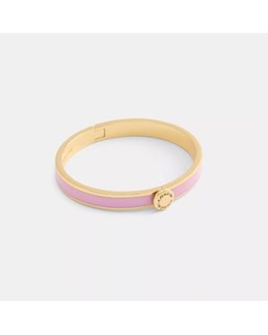 COACH Coach Rivet Enamel Hinged Bangle - Metallic