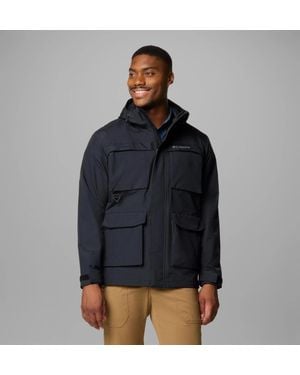Columbia Landroamer Ii Jacket Full Zip Waterproof Hiking Kfc386 - Blue