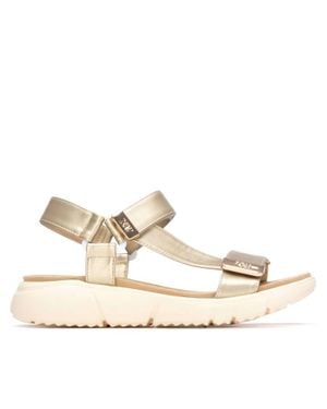 Xti Faux Leather Strap Sandals - Natural