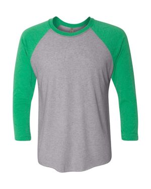 Next Level Triblend Three-Quarter Raglan T-Shirt - Green