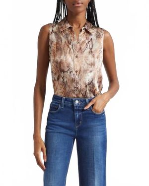 L'Agence Emmy Sleeveless Blouse - Blue