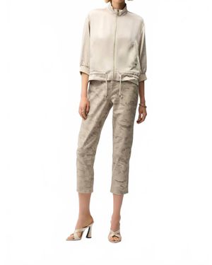 Joseph Ribkoff Zipper Relaxed Fit Jacket - Natural