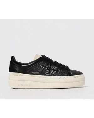 Premiata Claudia Glitter Platform Sneaker - Black