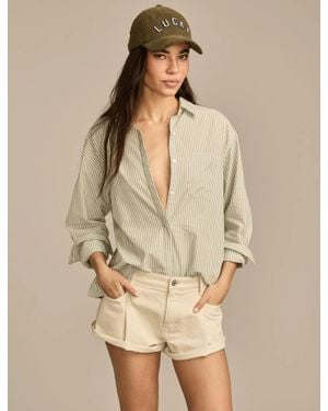 Lucky Brand High Rise Mom Short - Natural