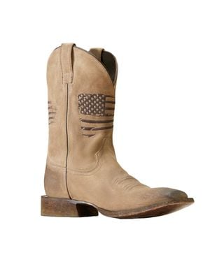 Ariat Circuit Patriot Cowboy Boots - Natural