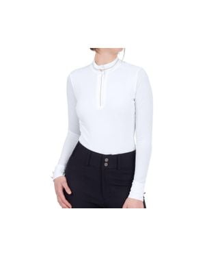 Chestnut Bay Caliente Liberty Long Sleeve Schooling Shirt - White