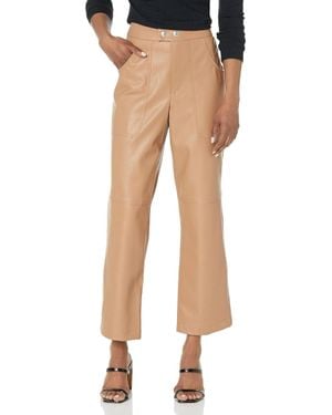 Blank NYC The Baxter Rib Cage Straight Leg Vegan Leather Pants - Black