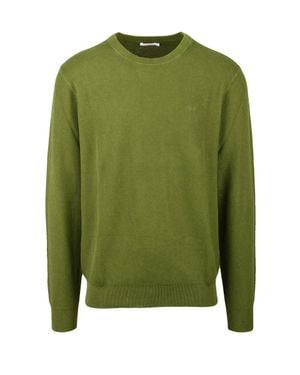 Sun 68 Crew Neck Cotton Sweater - Green