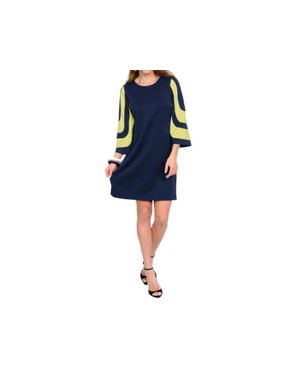 Elior Denmark Round Neck Quarter Sleeve Dress - Black