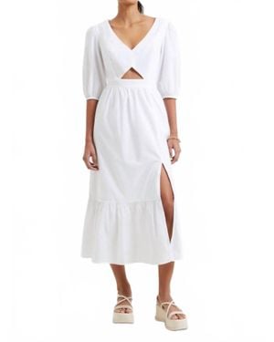 French Connection Rhodes Conscious Cotton Midi Dress - White