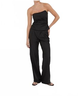 Hide + Stone Fredericke Wool Bodice Top - Black
