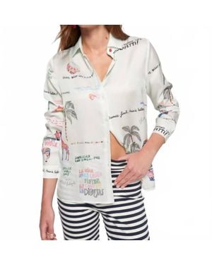 Vilagallo Quotes And Palm Trees Shirt - Gray