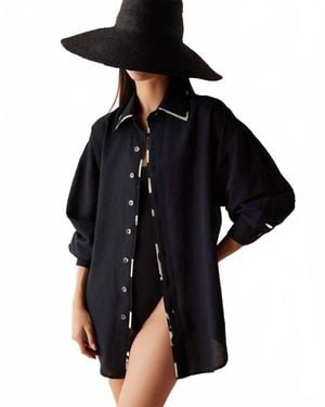 Omika Callista Button Down Shirt - Blue