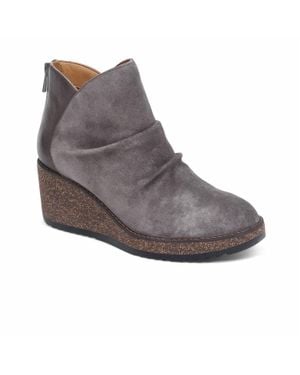 Aetrex Kara Ankle Wedge Boot - Gray
