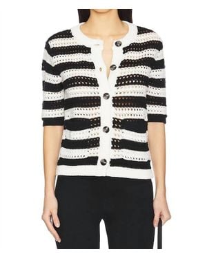 Sanctuary Open Knit Sweater Jacket - Black