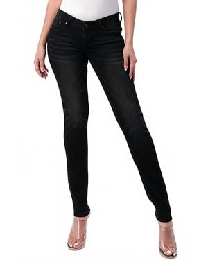 Grace In La Mid-Rise Denim Skinny Jean - Black