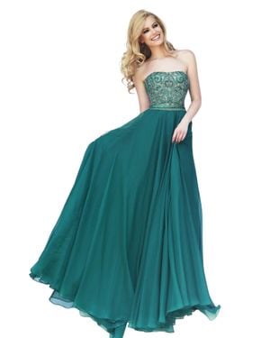 Sherri Hill Sweetheart Long Prom Dress - Blue