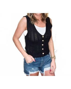 Zenana Sweater Vest - Black