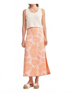 Self Contrast Jude Midi Skirt - Pink
