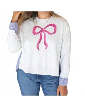 Eesome Wrapped With A Bow Blouse - Gray