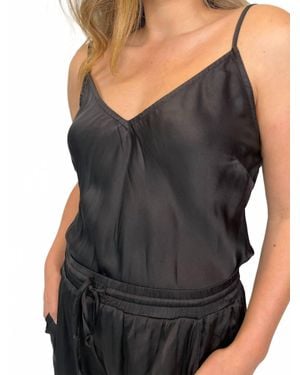 River + Sky Satin Cami - Black