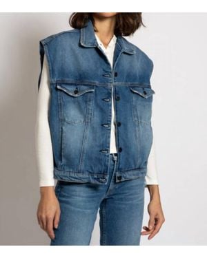 ASKK NY Oversized Denim Vest - Blue