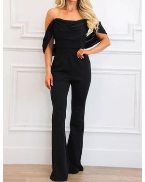 Luxxel Little Bit Of Love Off Shoulder Jumpsuit - Black