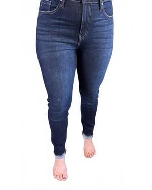 Kancan Janice High Rise Cigarette Leg Jeans - Blue
