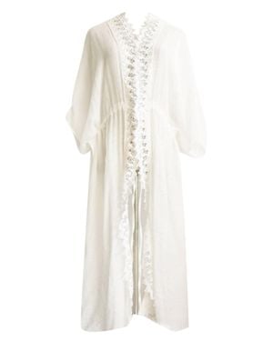Kensie Plus Size Lace Cover Up - White