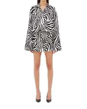 AEXAE Silk Short Dress - Black