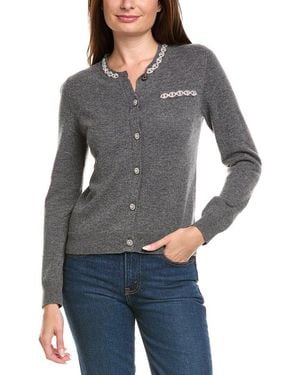 Kier + J Kier + J Wool & Cashmere-Blend Cardigan - Gray