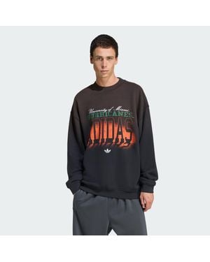 adidas Miami Hurricanes Originals Crew Neck Sweatshirt - Black